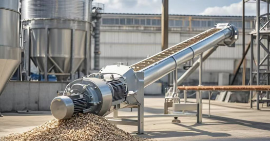 Винтовой транспортер для горизонтальной или наклонной транспортировки материалов Экономичный и долговечный