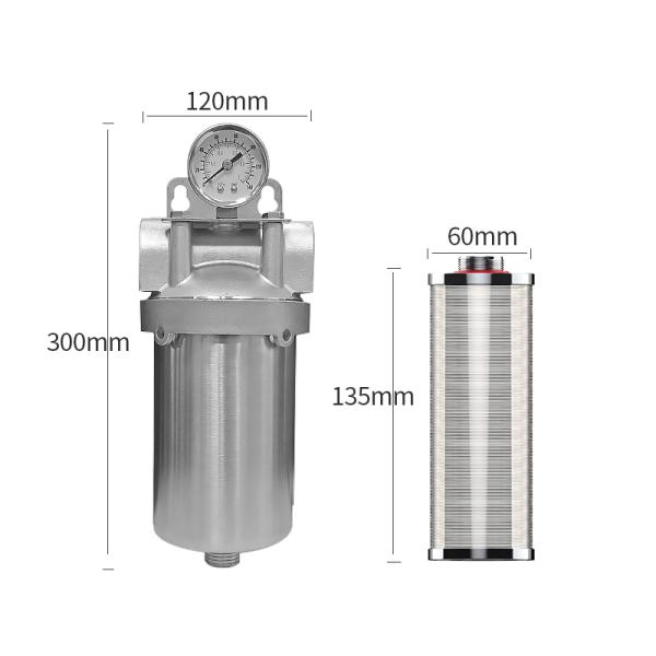 Filtro de sedimentos grande de acero inoxidable de 5 pulgadas para toda la casa familiar