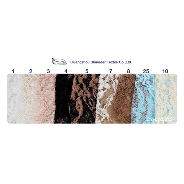 150cm Width Cotton Nylon Scalloped Lace Fabric For Wedding Dresses CY-LW0012