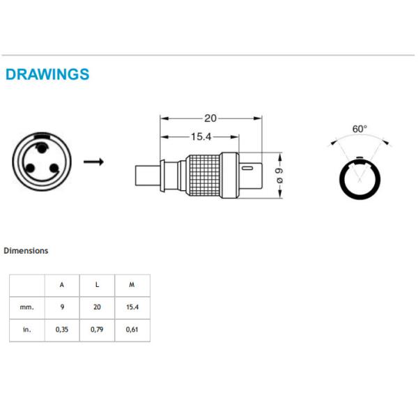 FVB 3 Pin Straight Plug Connector IP50 3 ampères para o cabo especial que frisa