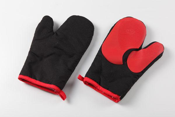 silicone oven mitts/ oven glove OEM offer  sizes:27*17   material: cotton +silicone