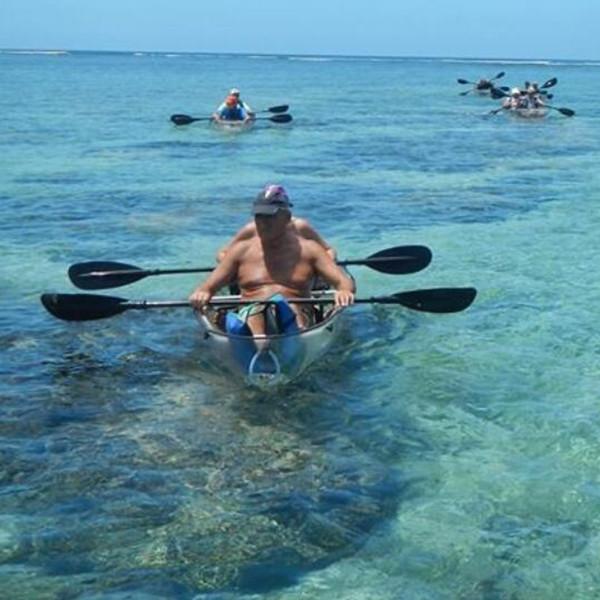 6mm PC Plastic 2 Man Fishing Boat , Durable Sea Fishing Canoe With Foot Pedals