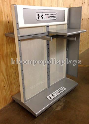 Women Clothing Store Fixtures Freestanding Retail Clothing Display Rack Customized