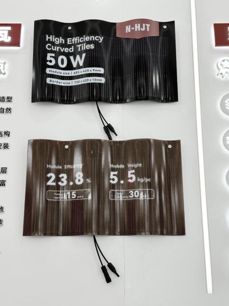 耐久性タイル 50W 太陽光屋根タイル 透明太陽光 PV 屋根 バイフィシャル 太陽電池モジュール マックス. パワー 50W 685*420*9mm