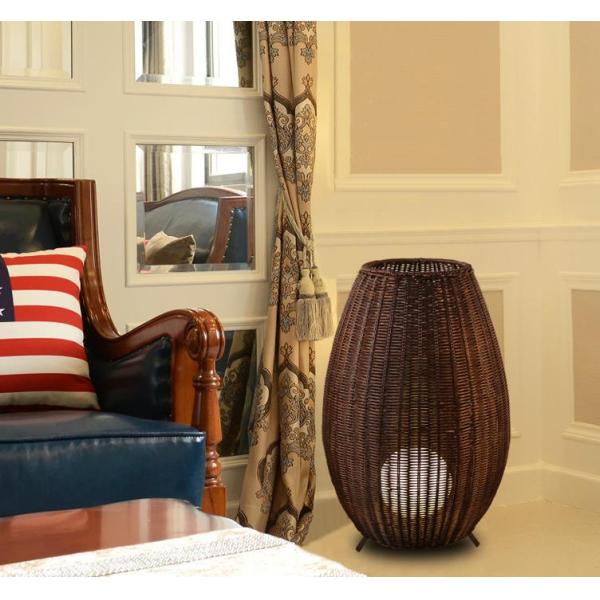Customized Luxurious Rattan Floor Lamp , Indoor Creative Wicker Floor Light