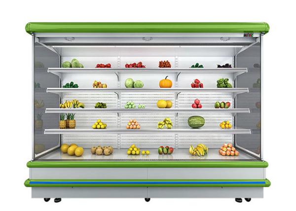 ヨーロッパ式のMultideckの開いたスリラーR404a 2831Lの野菜表示フリーザー