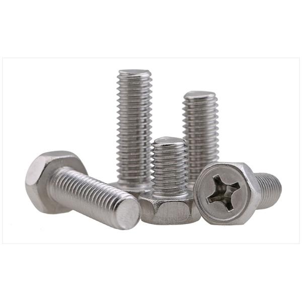 Cross Recessed Drive Stainless Steel Hex Head Screws For Auto Valve Pump And Motor