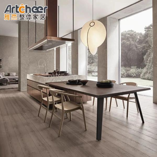 Armário de cozinha de estilo moderno com acessórios de caixa de arroz