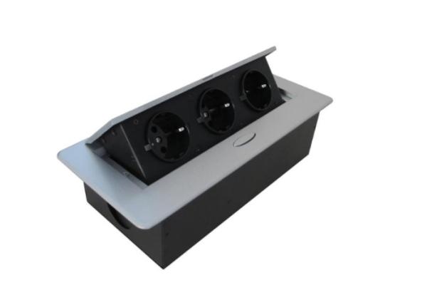 Zinc Alloy Pop Up Worktop Socket , Worktop Electrical Sockets Custom Connect Ports
