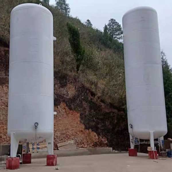 30m3 CO2 Cryogenic Storage Tank ISO 21.6 Bar Vertical Type
