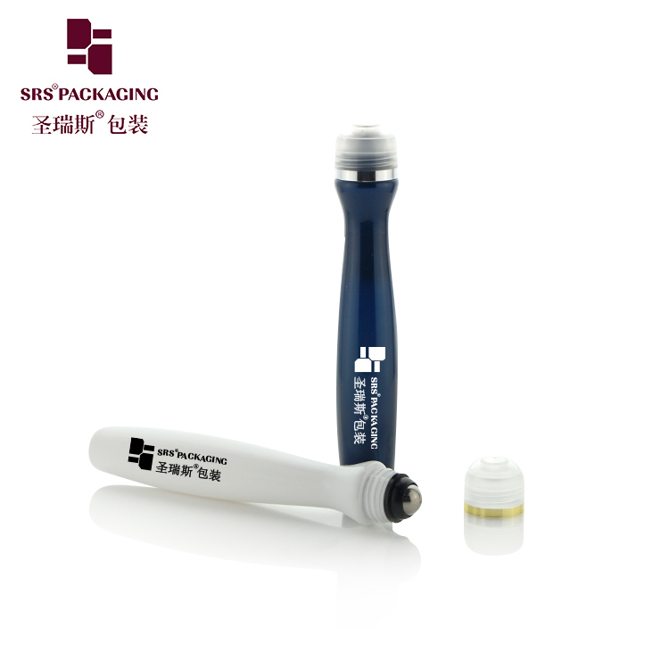 15ml PETG Roll On Bottle Slim Curved Body Stainless Steel Ball for Essential Oil Aromatherapy Liquid