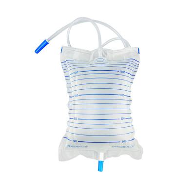 Disposable Sterilize Urinary Drainage Bag Urine Container 1000ml 2000ml Urine Collection Bag With T Valve