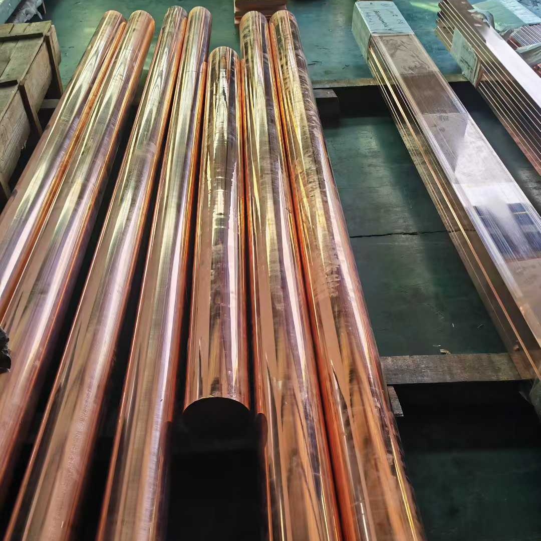 Pure 99.9% Red Copper Bar 150mm OD Red Copper Earthing Rod For Electrical installations