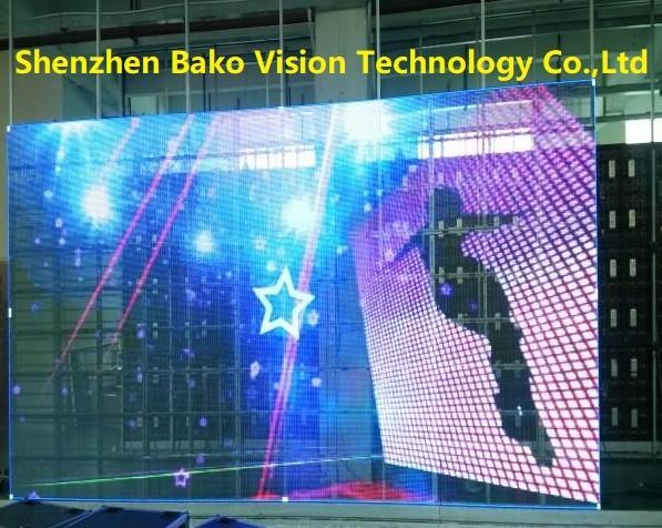 Shop Mall / Building Surface Transparent LED Screens High Transparency Curtain