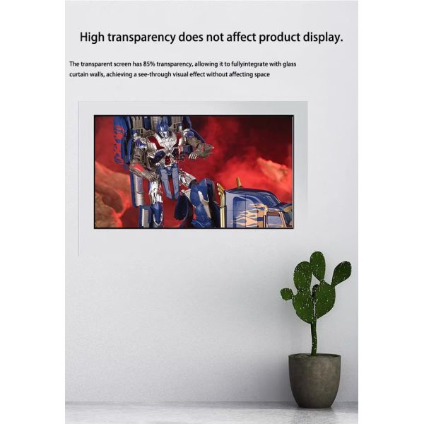 27 inch new design lcd transparent screen display price box touch screen