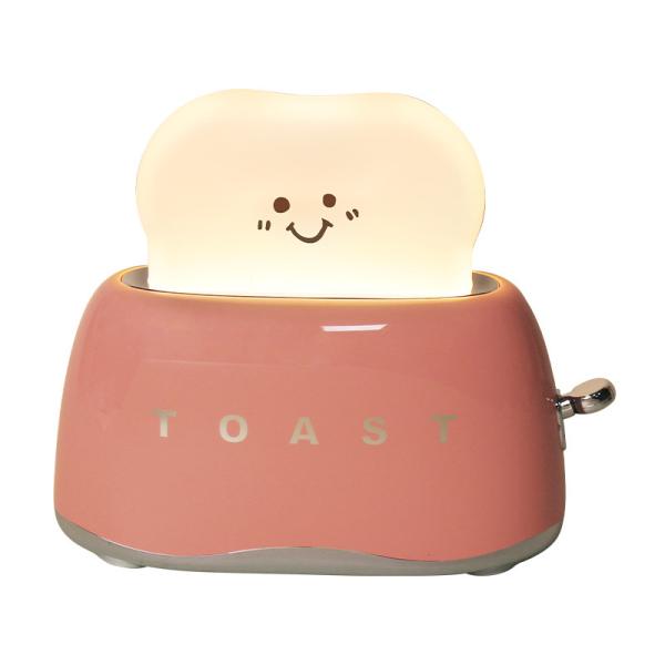 LED Night Lamp Light-Up Toaster Bedside Decorative Table Desk Light PVC Material Night Lights