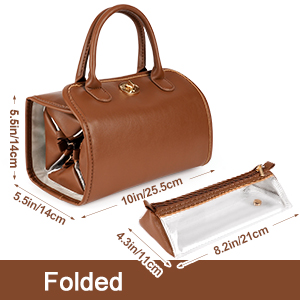 DuPont Travel Folding Storage Cosmetic Bag, pu lether Travel Makeup Organizer Bag, Foldable Toiletry Bag With Detachable Pouches, Large Capacity 4-In-1 Roll-Up Cosmetic Storage With Handle For Women