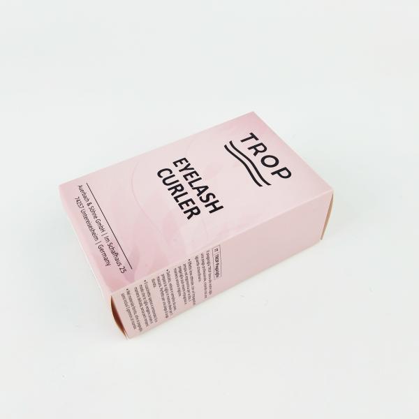 Boîte d'emballage personnalisée pour recourbe-cils avec design en relief