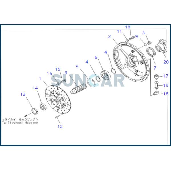 пригонка KOMATSU D61E D68ESS соединений y 134-12-61131 1341261131 более влажных ишаков диска