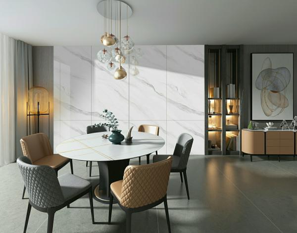 White Polished Glazed Porcelain Tile 900x1800mm Anti-Slip