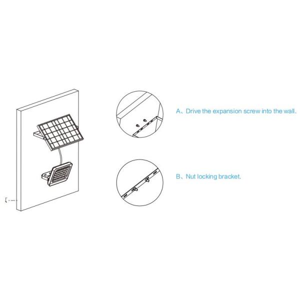 new attractive design solar garden flood led wall light IP65 waterproof 600lm 1000lm