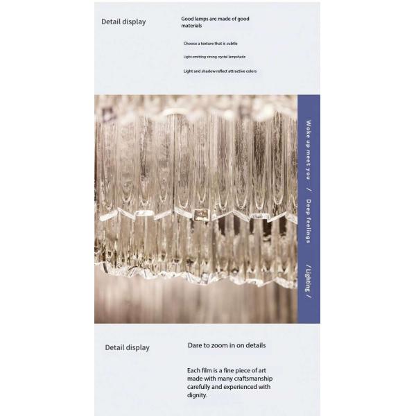 Custom Big Luxury Hotel Project Banquet Hall Restaurant Lobby Crystal Rod Led Ceiling Chandelier