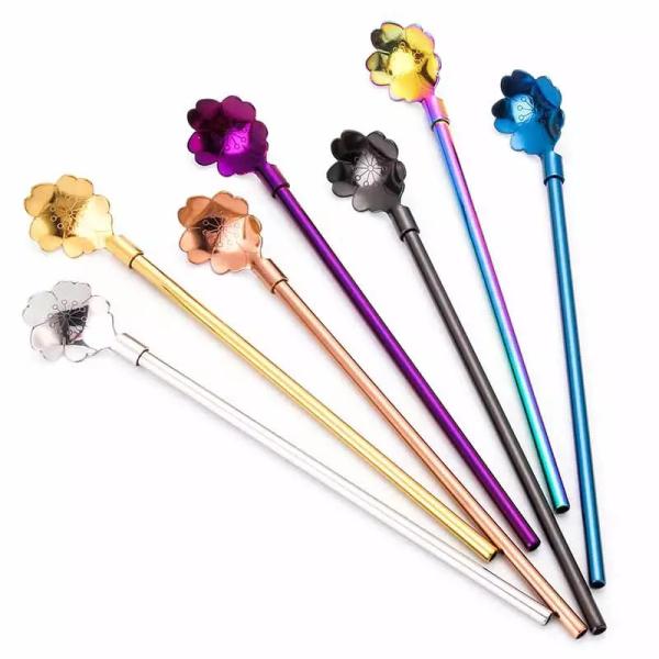 Eco Friendly Food Grade 304 / 316 Stainless Steel Straws Set For Drinking Beverage