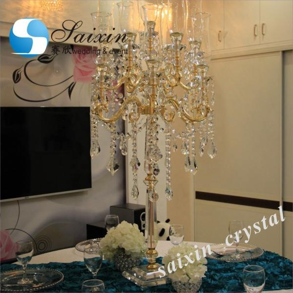 13 Armas Flor Ouro Metal Candelabro Casamento 130cmx68cm
