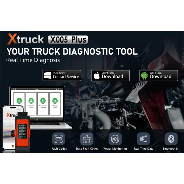 Xtruck X005 Plus Bluetooth Truck Diagnostic Scanner with DPF Regeneration