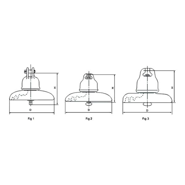 Керамиковый изолятор подвеса диска фарфора ANSI 52-4 для передающей линии