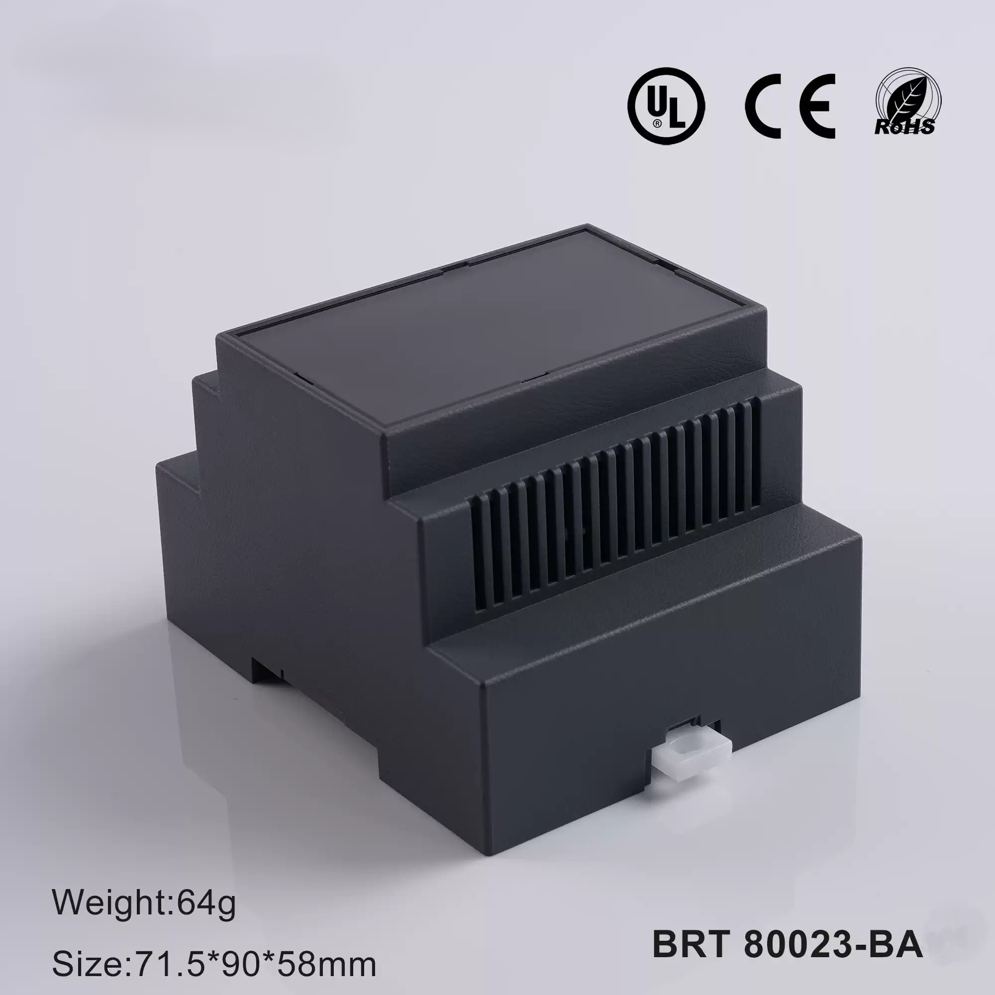 DIN Rail Enclosure 4 Module DIN Rail Housing For PCB Relays & Modules In Fireproof ABS