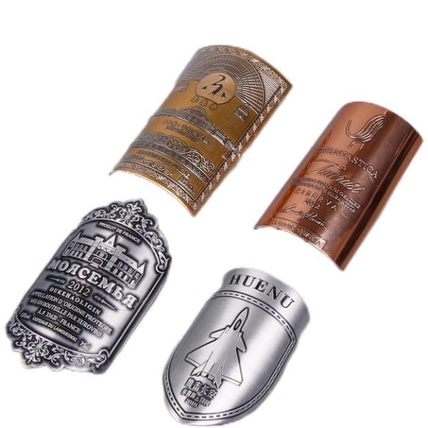 Private Custom Permanent Adhesive Metal Wine Aluminum Sticker Label with Full-automatic Production Line