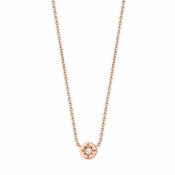 Gold Plated 925 Sterling Silver Starburst Diamond Disc Pendant Necklace for Daily Wear