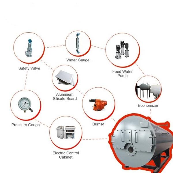 Horizontal Type Methane Gas Fired Steam Boiler 10 Ton for Food Industry
