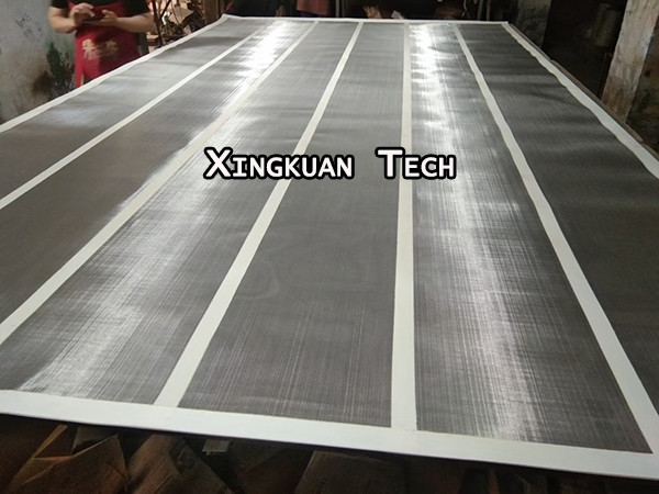 SS Fabricated Wire Mesh Screen With Canvas Strip For Gyratory Sifter / Screener