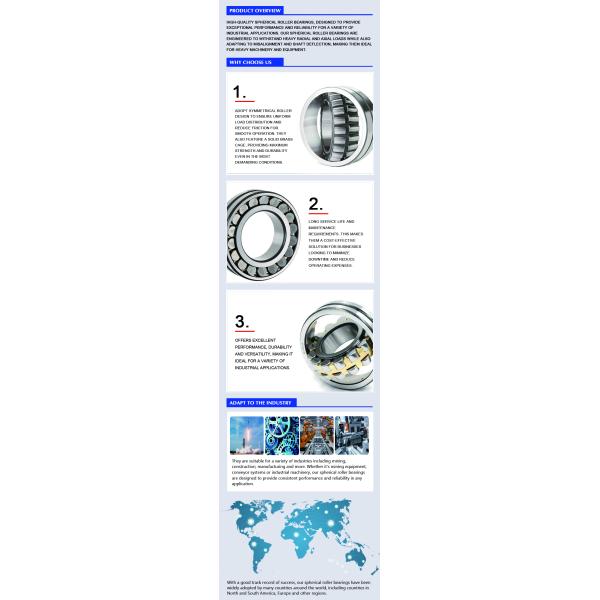 ISO9001 2008 Certified High Reliability Spherical Roller Bearings 22206CC for Supply