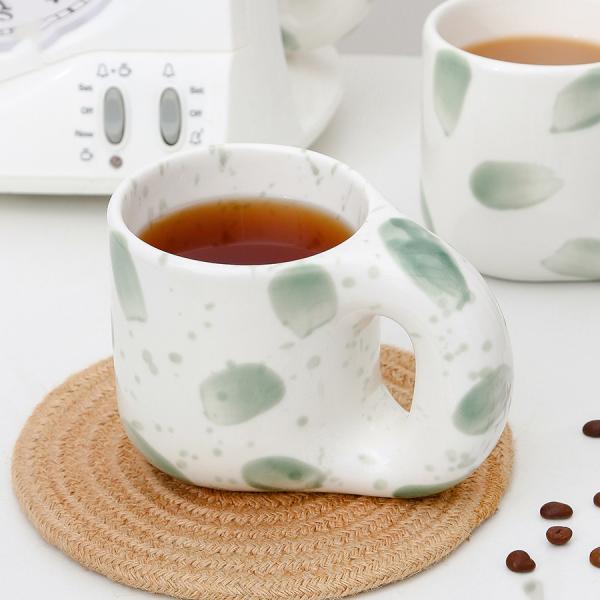 Creativity Porcelain Mugs Hand-Painted Cute Color Glaze Splash Ink Mug