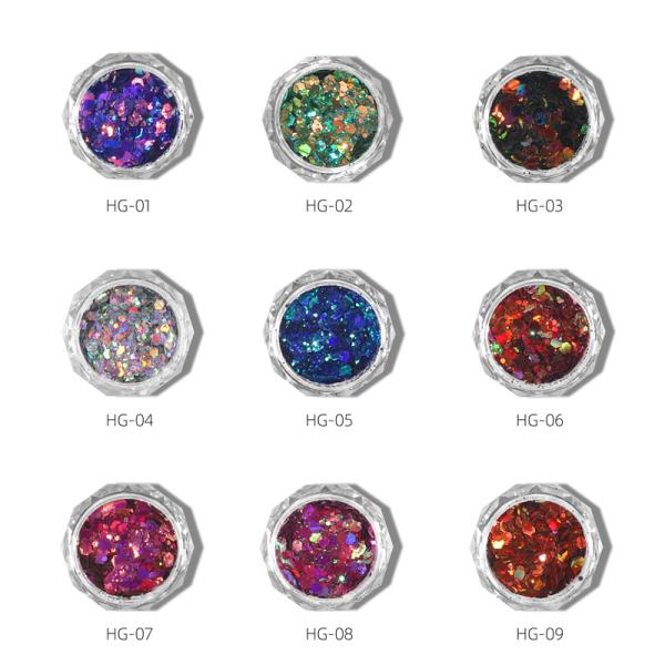 MSDS Certified Chunky Glitter Sequins for Nail Art Decoration in Pink Color Bulk