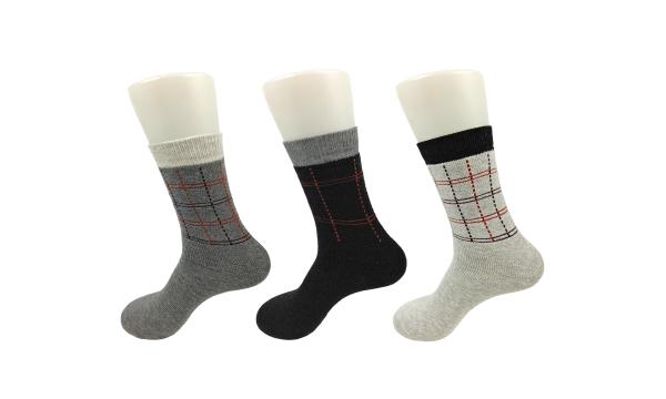 Black OEM Service Cotton Dress Socks With Fiber / Cashmere / Organic Cotton