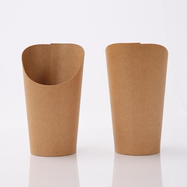 Custom Logo Fast Food Disposable French Fries Kraft Paper Cups Potato Chips paper container For Snack