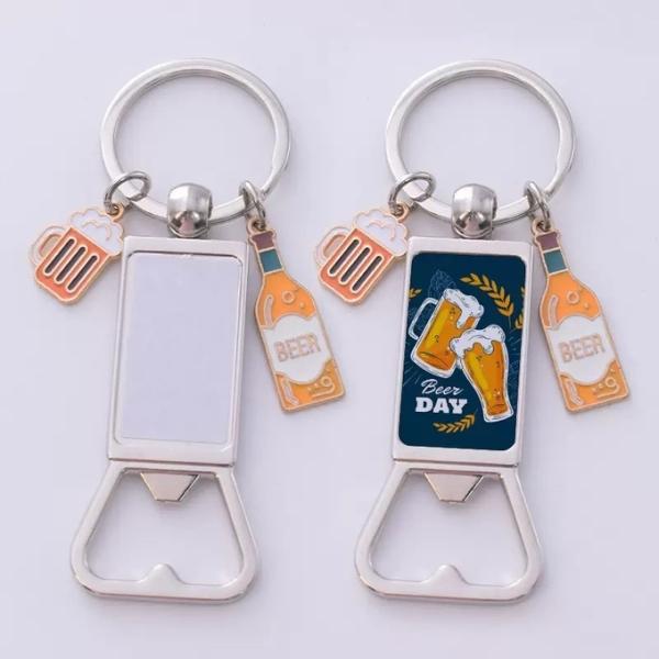 Promotional Birthday Gift Keychain Round Metal Pendant Keychain Unique Sublimation Blank Photo Keychain