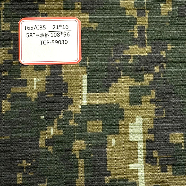 Polyester Camouflage Cotton Fabric TC65*35 Desert Jungle Woven Plaid Clothing Fabric