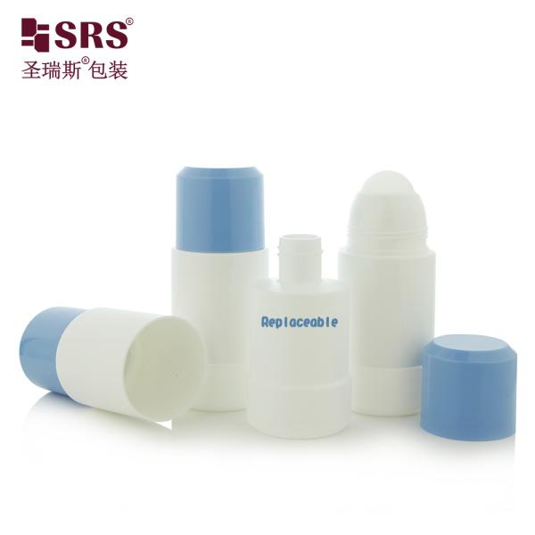 RPPE 50ml 75ml Lightweight Plastic Roller Bottles Refillable Style for Deodorant Gel and Travel Body Essence