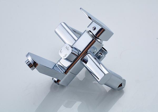 Square Plastic Rainfall Head Bathroom Shower Fixtures ROVATE With Slid Bar