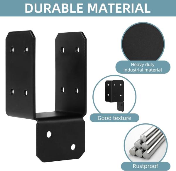 Carbon Steel Mounting Joist Hanger Brackets For 2x4 Post To Wood Deck
