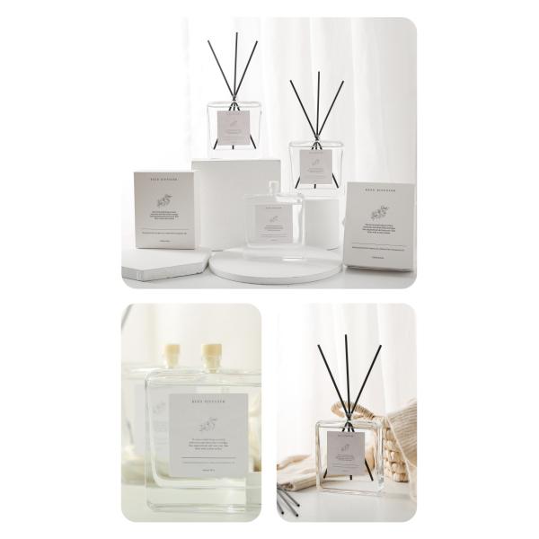 Private Sustainable Liquid Stick Glass Bottle Reed Diffuser for Bedroom Aromatherapy