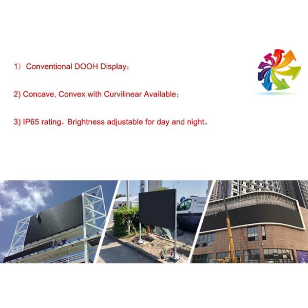 Outdoor Commercial LED Display IP65 Digital Billboard 1920Hz High Refresh