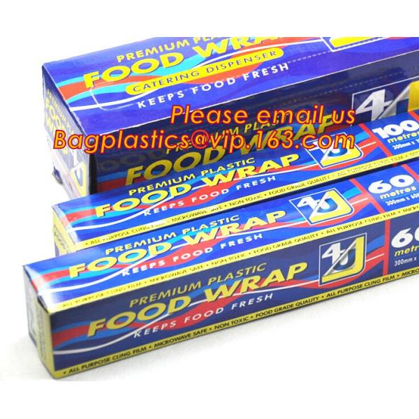 Keep Fresh PE food wrap plastic Cling film wrap jumbo roll, LLDPE power stretch wrap film food wrap stretch film, bageas