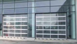 Water Tight Class 3 Modern Design Soundproof Aluminum Alloy Glass Sectional Garage Door