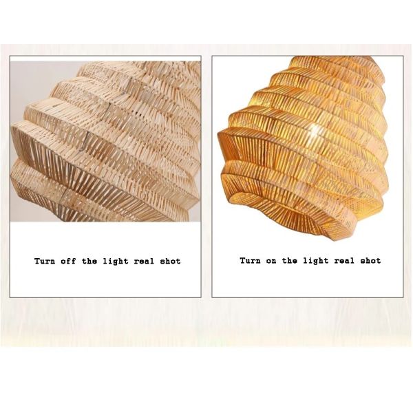 Kitchen LED Hanging Lamp bar Designer lamp Creative birdcage light Bamboo Weaving pendant lamp(WH-WP-125)
